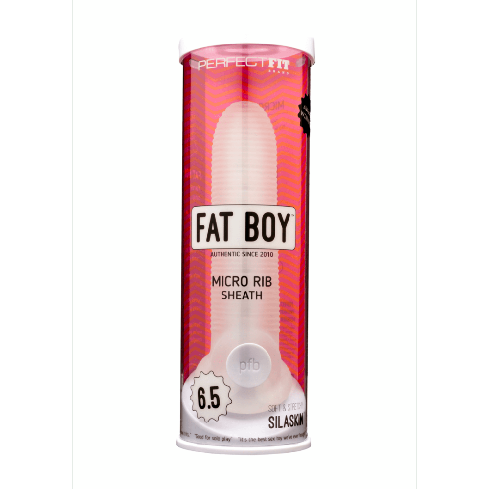 Fat Boy Micro Ribbed Penis Sleeve with Ball Loop 6.5'' (16.5cm)