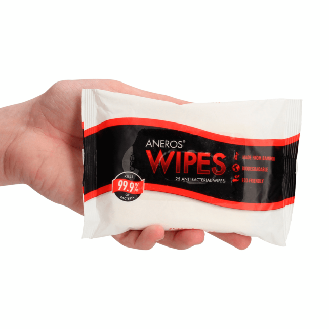 Aneros Anti-Bacterial Wipes (25 wipes)