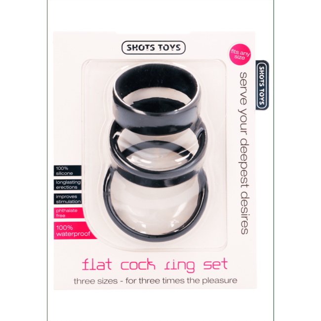 SHOTS Flat Cockring Set