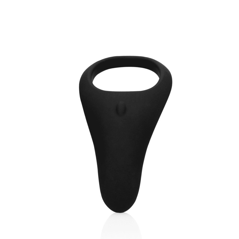 LoveLine Teardrop Vibrating Cock Ring (Liquorice Black)