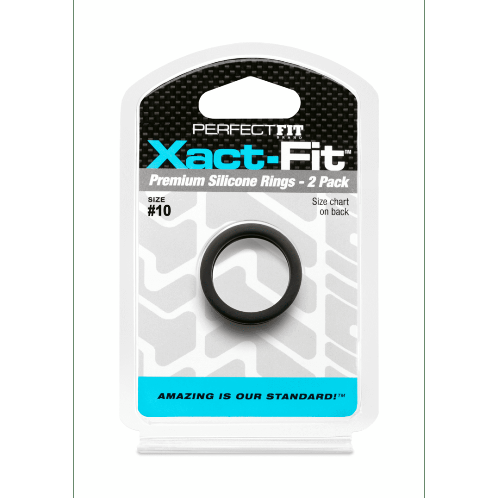 Perfect Fit XACT FIT #10 Silicone Cock Ring (2 Pack )