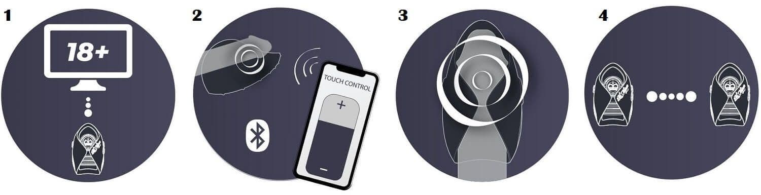 Diagram on how to use the Pulse Solo Interactive